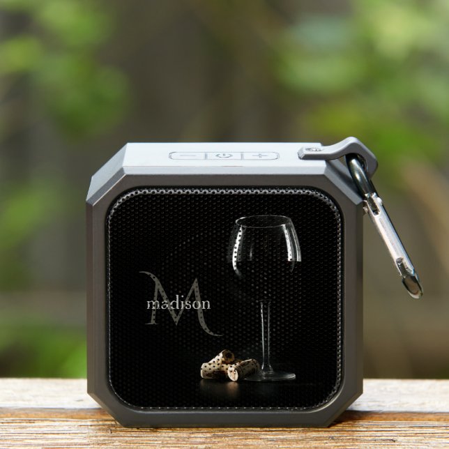 Custom Monogram "Wine Glass" Bluetooth Speaker (Insitu(Outdoor))