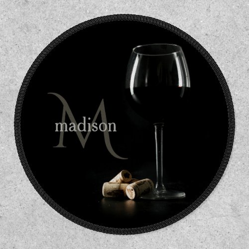 Custom Monogram Wine Glass Patch