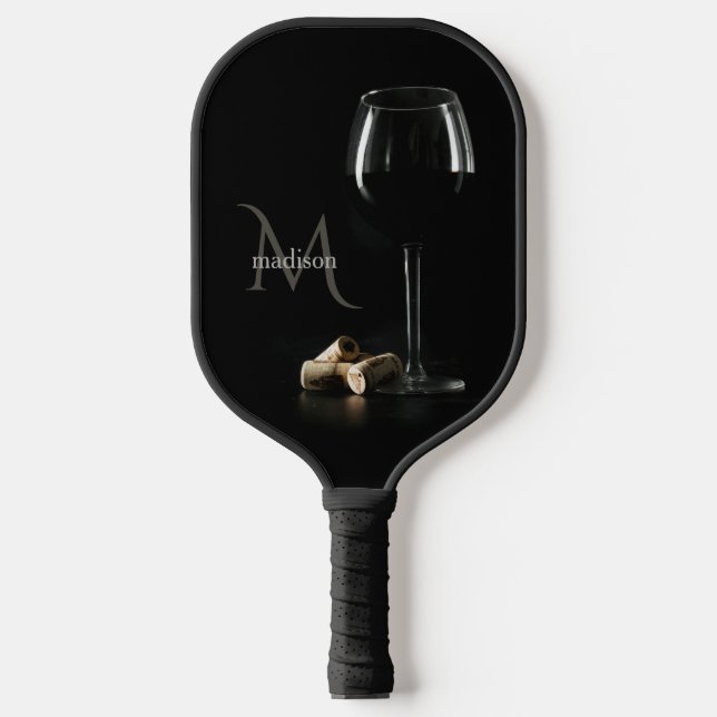Custom Monogram "Wine Glass" Pickleball Paddle (Front)