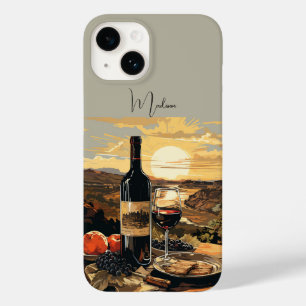 Custom Monogram Wine Lover's Case-Mate iPhone 14 Case