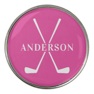 Custom Monogram with Golf Clubs Gift for Him Ball Marker