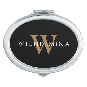 Custom Monogram with Name Compact Mirror Gift