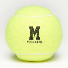 Custom monogram yellow tennis balls with name