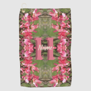 Custom Monogram Your Initial Name Dogwood Art Golf Towel