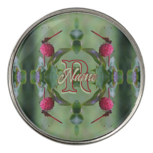Custom Monogram Your Initial Name Dragonfly Art Golf Ball Marker
