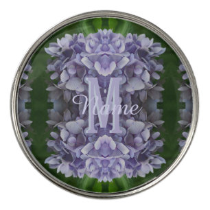 Custom Monogram Your Initial Name Hydrangea Flower Golf Ball Marker