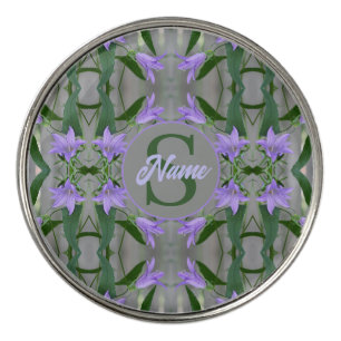 Custom Monogram Your Initial Name Lily Flowers Golf Ball Marker