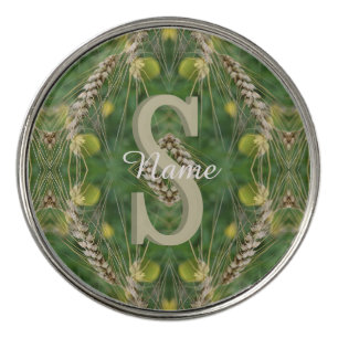Custom Monogram Your Initial Name Nature Art Golf Ball Marker