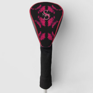 Custom Monogram Your Initial Name Peony Floral Art Golf Head Cover