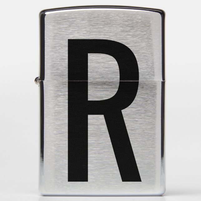 Custom monogram zippo lighter gift idea for men (Front)