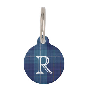 Custom Monogramed MacKerrell Plaid Dog Tag