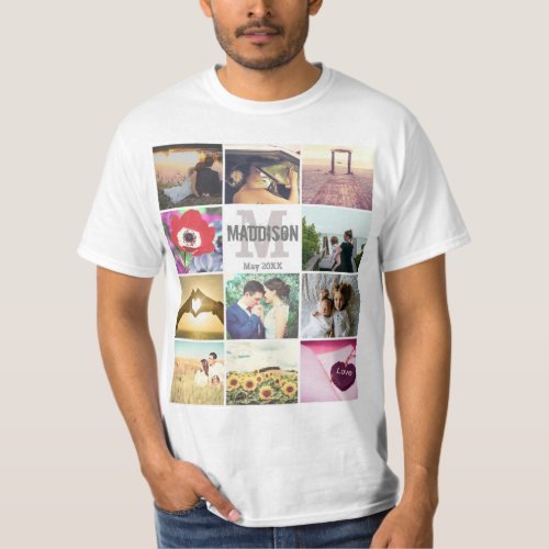 Custom monogramed pictures T_Shirt