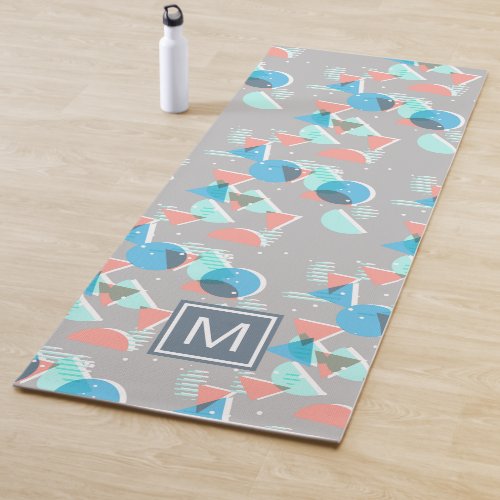 Custom Monogrammed Abstract Geometric Hip Pattern Yoga Mat