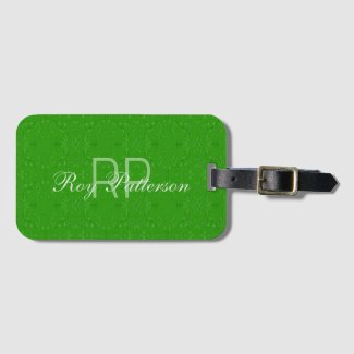 Custom Monogrammed Abstract Pattern Spring Green