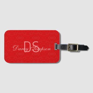 Custom Monogrammed Abstract Pattern Venetian Red
