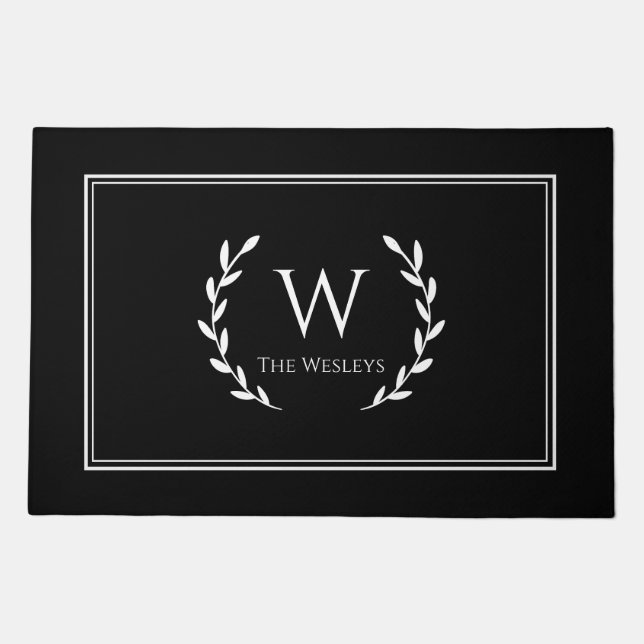 Custom Monogrammed Back Door Mat Housewarming Gift (Front)