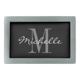 Custom monogrammed belt buckles for men and women