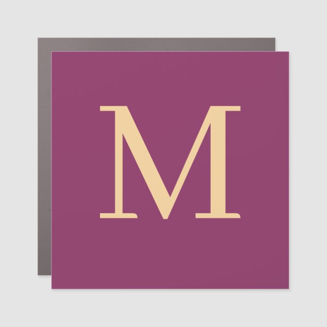 Custom monogrammed car magnet (Front)