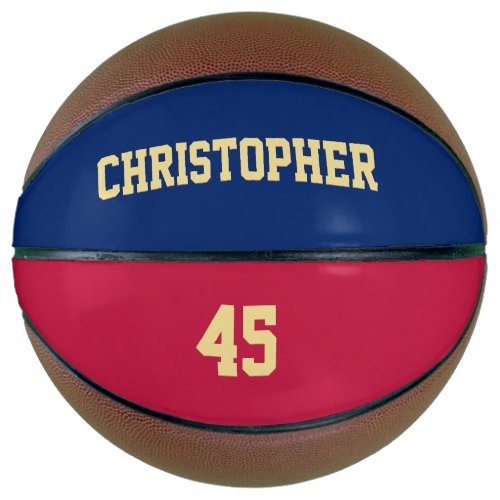 Custom Monogrammed Club Team Player Name Number Basketball