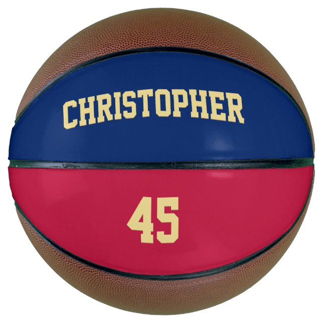 Custom Monogrammed Club Team Player Name Number Basketball (Front)