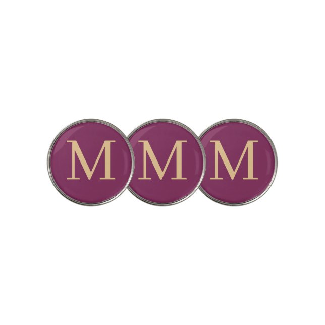 Custom monogrammed golf ball marker (3 Up)