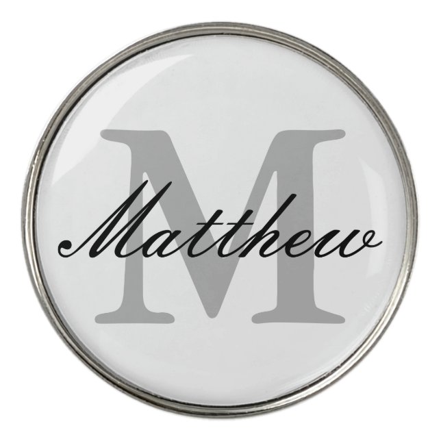 Custom monogrammed golf ball markers | golfer gift (Front)