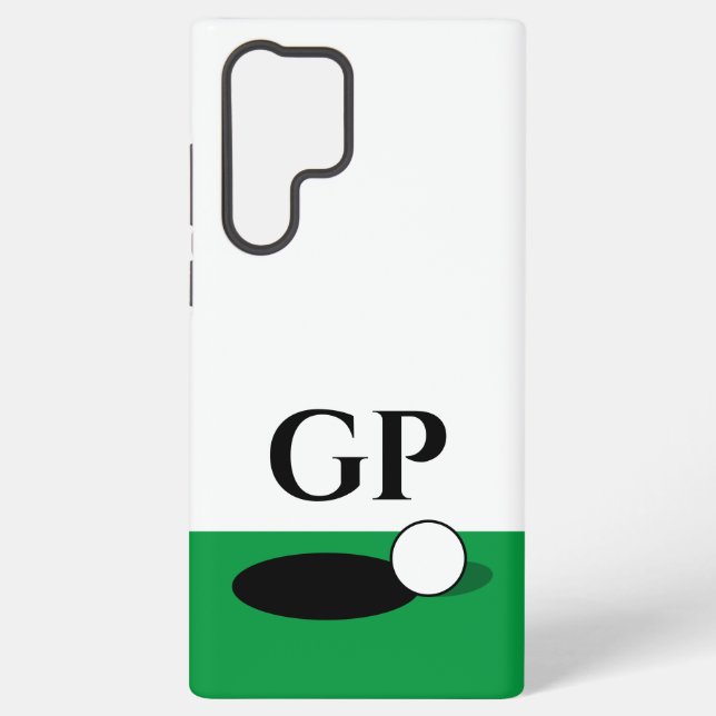Custom monogrammed golf player samsung galaxy case (Back)