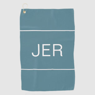 Custom Monogrammed Golfer Pro Sports Turquoise Golf Towel