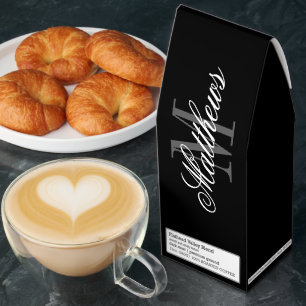 Custom monogrammed ground coffee boxes