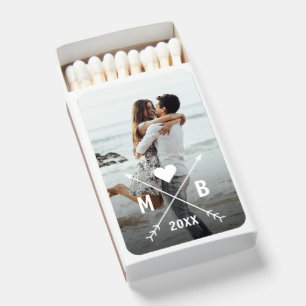 Custom Monogrammed Love Heart Arrows 2025 Matchboxes