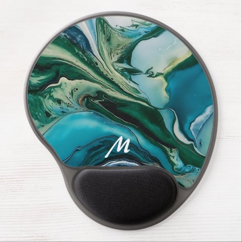 Custom Monogrammed Marble Resin Gel Mouse Pad
