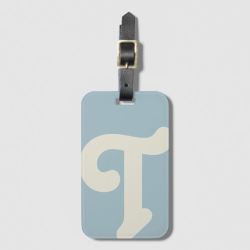 Custom Monogrammed Monogram Initial Blue Luggage Tag