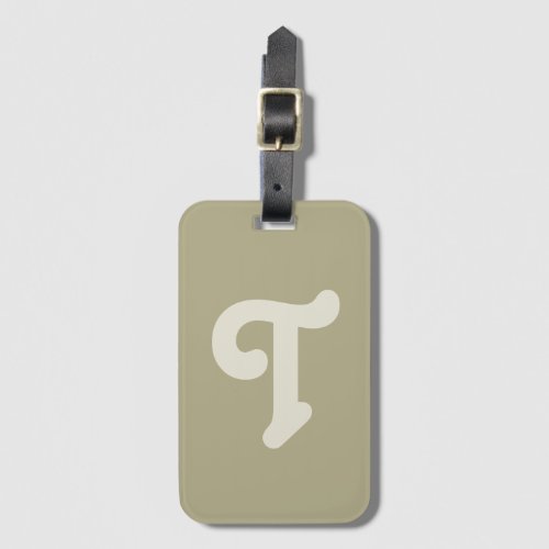 Custom Monogrammed Monogram Initial Bold Luggage Tag