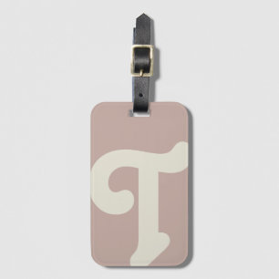 Custom Monogrammed Monogram Initial Pink Luggage Tag