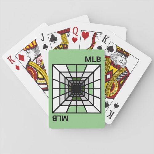 Custom Monogrammed Op Art Playing Cards