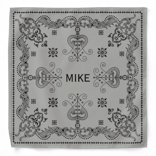 Custom Monogrammed Personalized Any Color Bandana (Front)