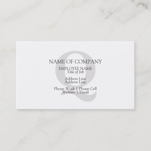 Customizable BusinessCards With Monograms  Profile Cards Business Card Templates