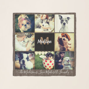 Custom monogrammed photo scarf