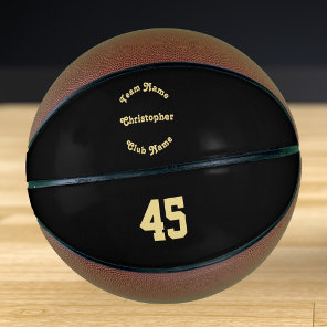 Custom Monogrammed Player Team Club Name Number Basketball
