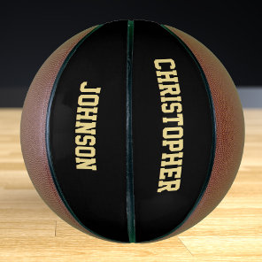 Custom Monogrammed Player Team Club School Name Basketball