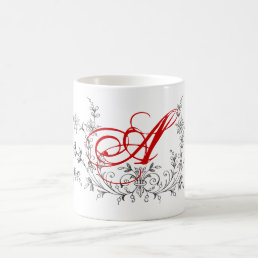 Custom Monogrammed Pretty Design Personalized Coffee Mug