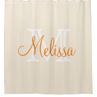 Custom Monogrammed Shower curtain - Name Initials