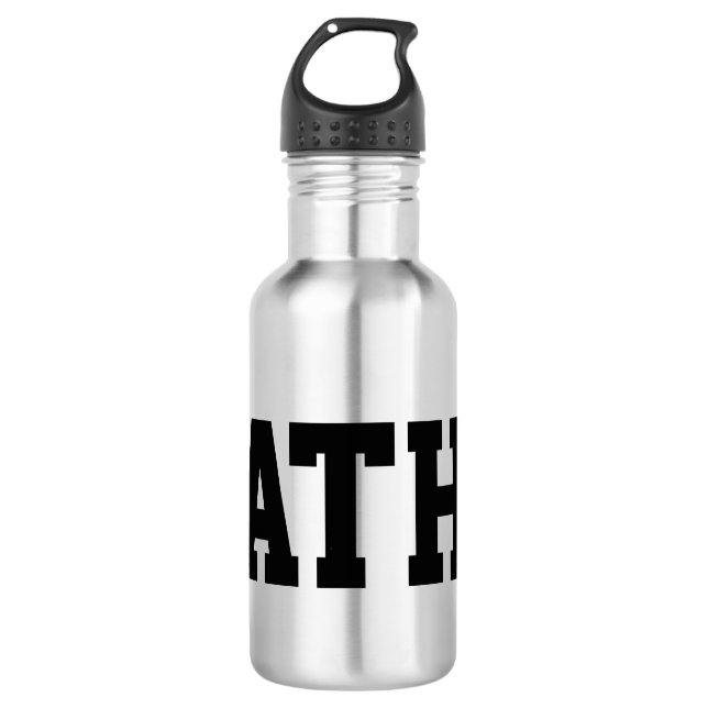 Custom monogrammed stainless steel water bottle (Front)