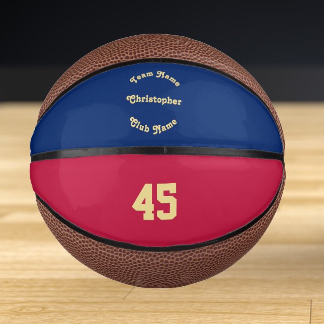 Custom Monogrammed Team Club Player Name Number Mini Basketball (Custom Monogrammed Team Club Player Name Number Mini Basketball)