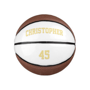 Custom Monogrammed Team Club Player Name Number Mini Basketball