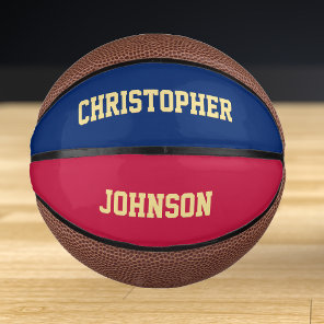 Custom Monogrammed Team Club School Player Name Mini Basketball