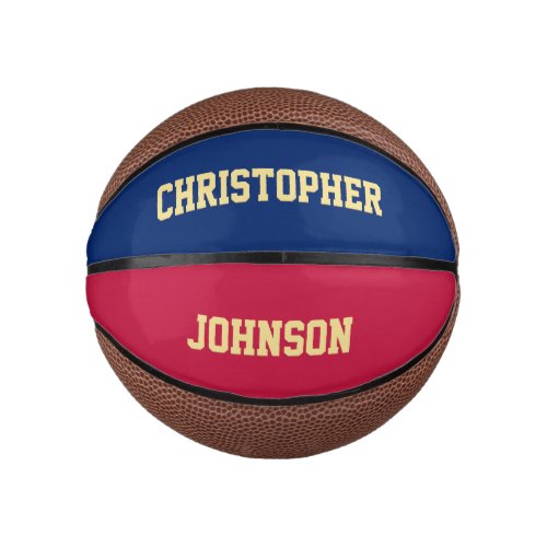 Custom Monogrammed Team Club School Player Name Mini Basketball