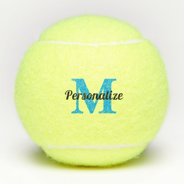 Custom monogrammed tennis balls gift for players (Front)