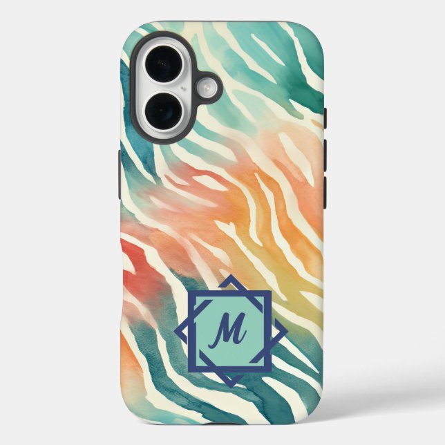 Custom Monogrammed Watercolor  Case-Mate iPhone Case (Back)