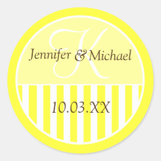 Custom Monogrammed Wedding Favor Labels